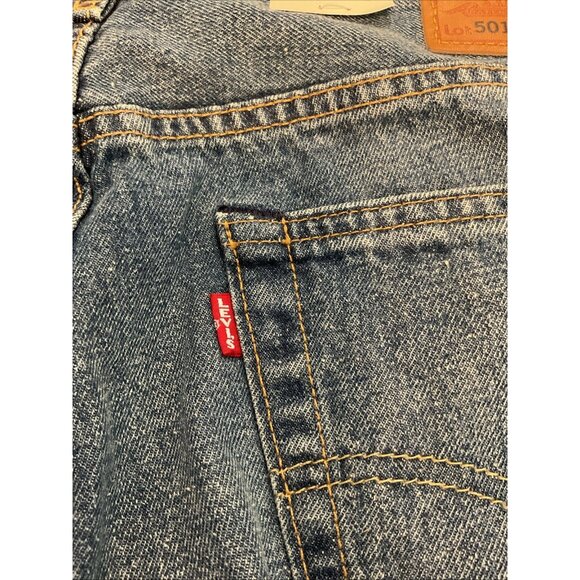 Levi's Jeans Premium 501 Straight Fit Selvedge Button Fly Blue 34X32 NWT - Picture 6 of 13